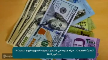 تحديث العملات.. حركة جديدة في أسعار الصرف السورية ليوم السبت 13 سبتمبر 2025